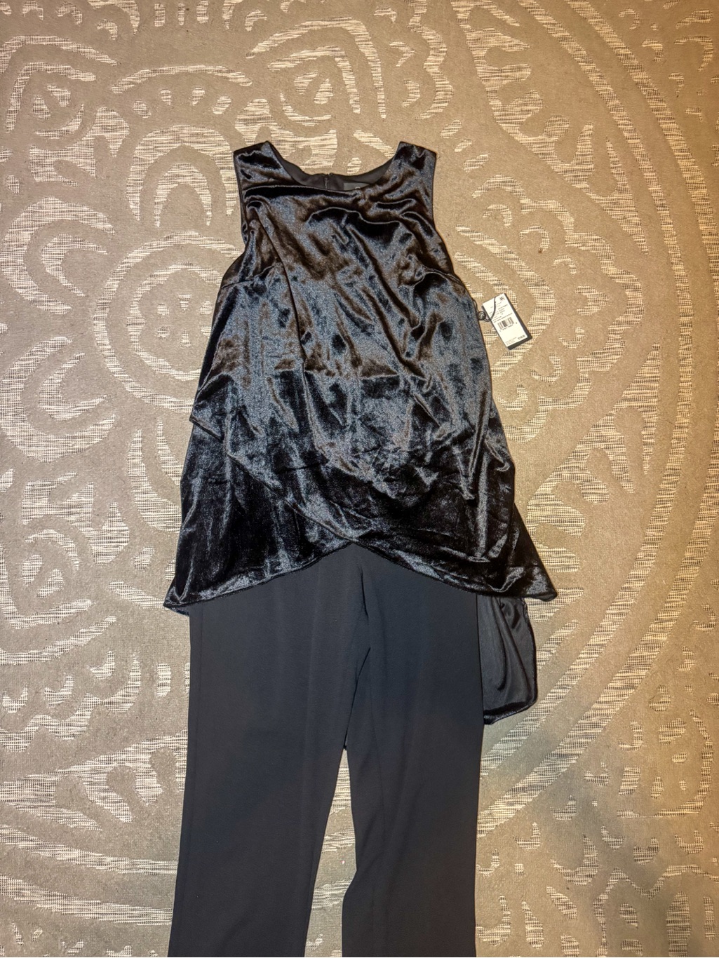 Adrianna Papell Black Jumpsuit